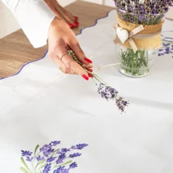 Bieżnik biały 38x140 Lawendowa Polana