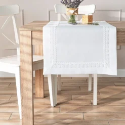 Bieżnik biały 38x160 Modena