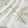 Bieżnik świąteczny biały 40x140 Złote Śnieżynki