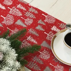 Bieżnik świąteczny Zimowa Magia 50x100 Czerwony