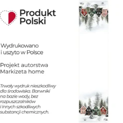 Bieżnik wodoodporny świąteczny 38x160 Śnieżna Dolina