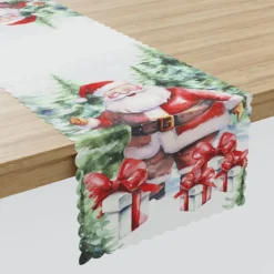 Bieżnik wodoodporny świąteczny 38x140 Mikołaj