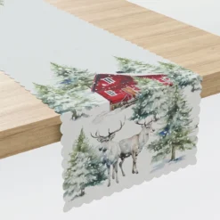 Bieżnik wodoodporny świąteczny 38x160 Zimowy Las