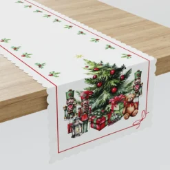 Bieżnik wodoodporny świąteczny 38x180 Świąteczne Prezenty