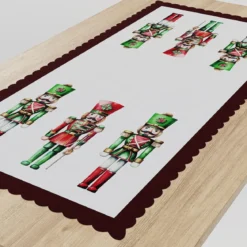 Bieżnik wodoodporny świąteczny 50x100 Dziadki do Orzechów