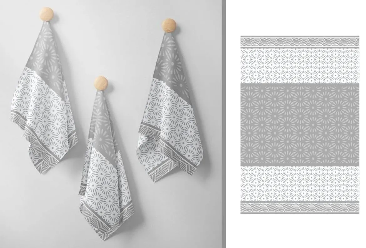 Ścierka żakardowa kuchenna szara 40x60 Carino
