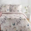 Ekskluzywna pościel Premium pudrowa 160x200 w kwiaty