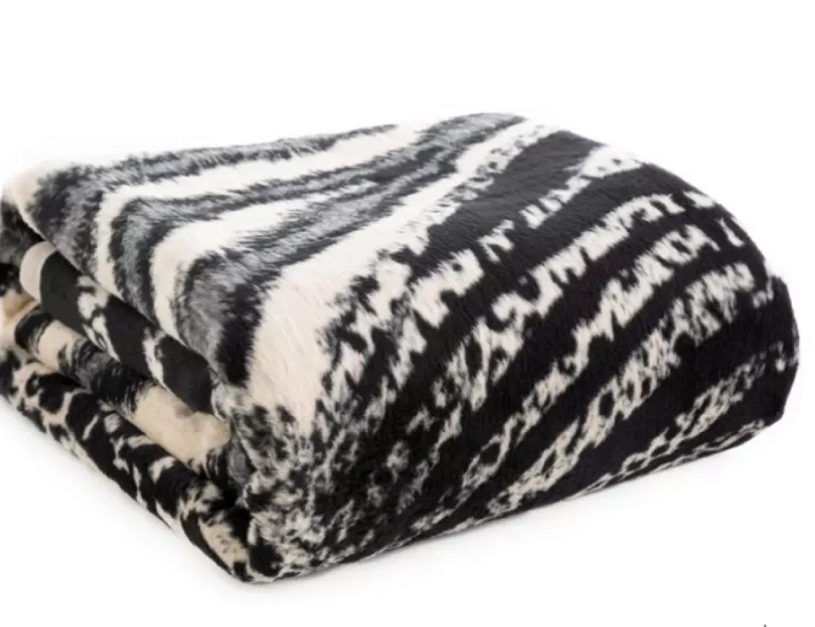 Koc akrylowy 150x200 Zebra