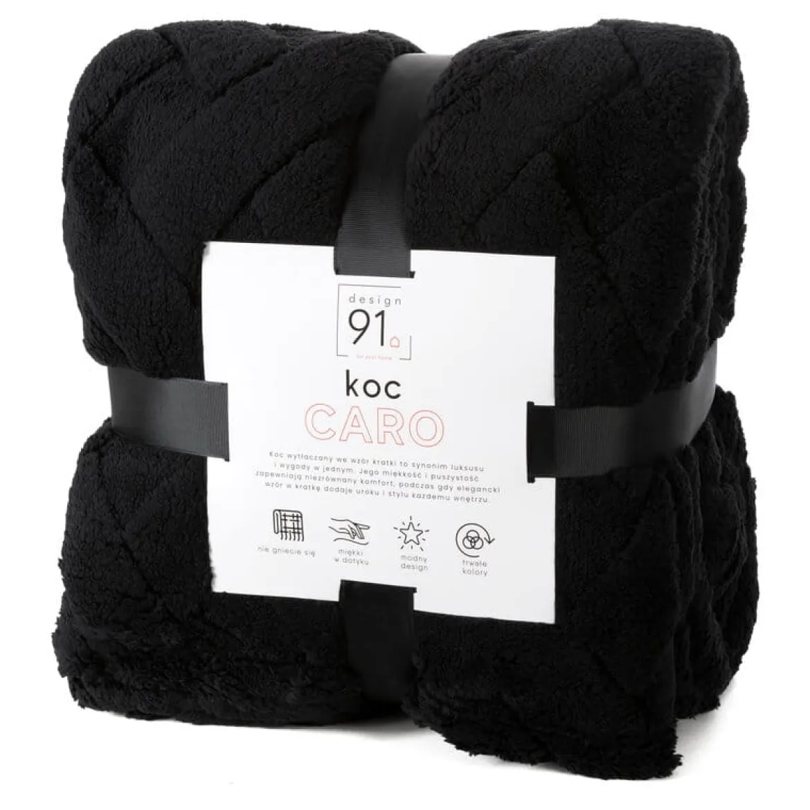 Koc Caro 170x210 czarny