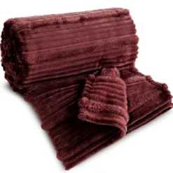 Koc Nina 220x200 burgundowy