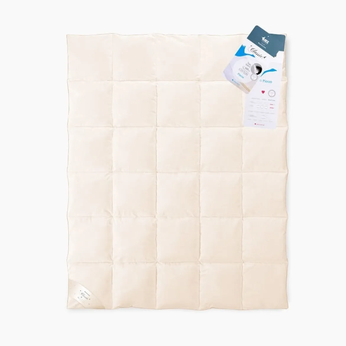 Kołdra całoroczna pierze gęsie 155x200 krem 1,8kg