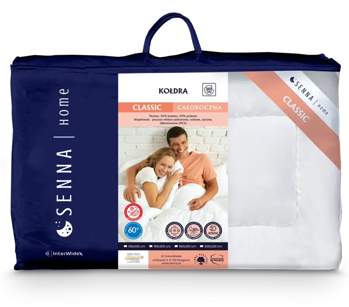 Kołdra Classic 155x200 Całoroczna biała