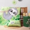 Komplet pościeli bambusowej zielonej do łóżeczka 100x135 Leniwiec