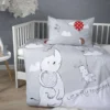 Komplet pościeli bawełnianej do łóżeczka 90x120 Zwierzątka