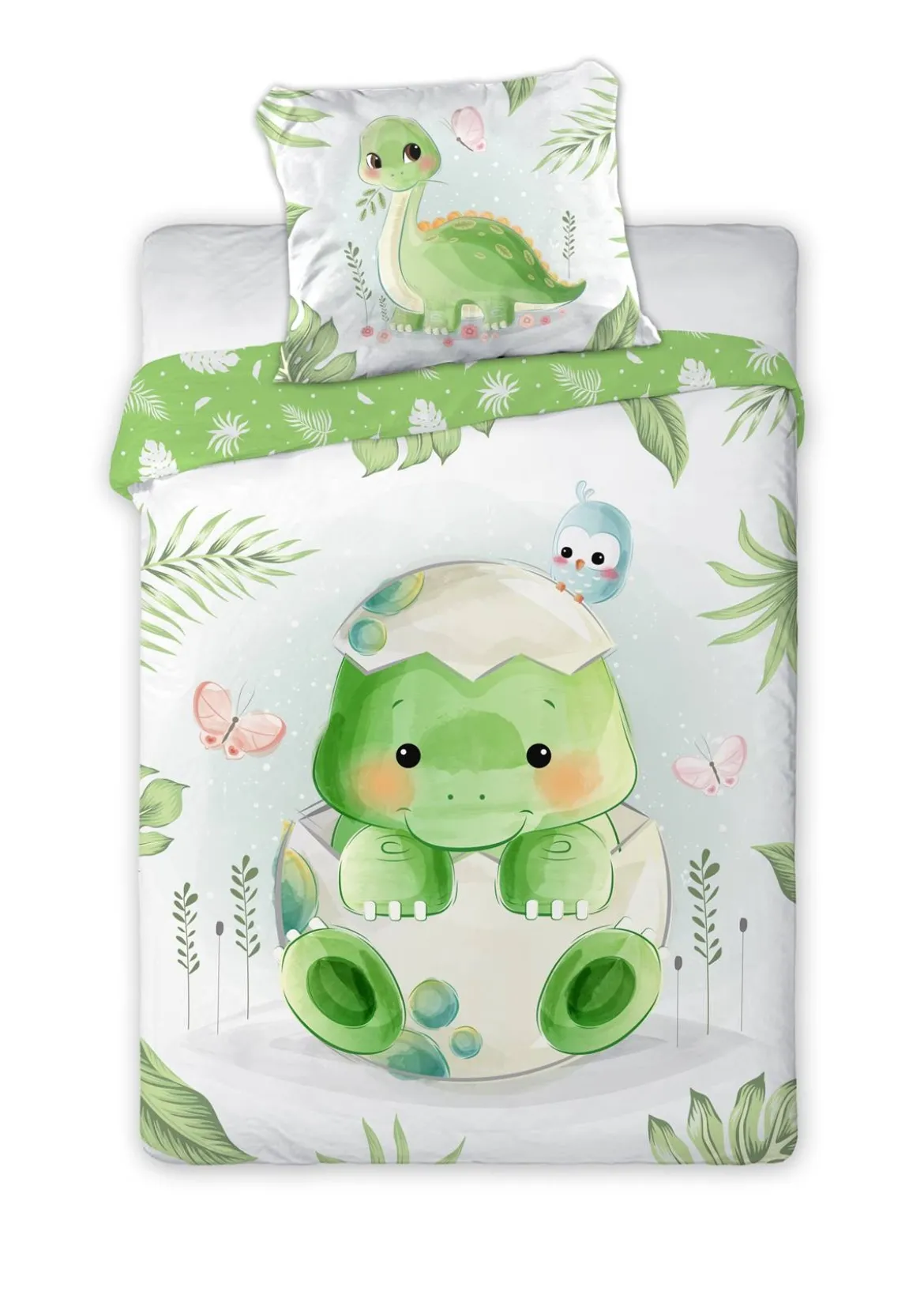 Komplet pościeli bawełnianej do łóżeczka 100x135 Dino