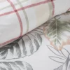 Komplet pościeli bawełnianej Sara białej 220x200 w liście