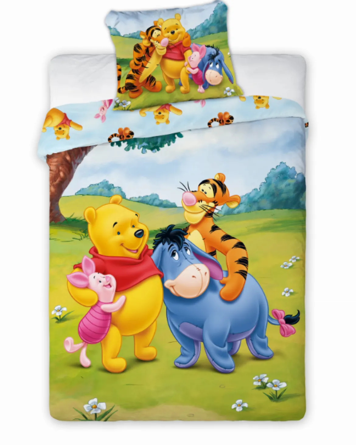 Komplet pościeli bawełnianej 100x135 Kubuś Puchatek