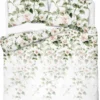 Komplet pościeli Home Satin z satyny bawełnianej 160x200 w motyw pudrowo różowego hibiskusa