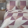 Komplet pościeli Home Satin z satyny bawełnianej 160x200 w trójkąty i kwadraty