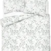 Komplet pościeli Home Satin z satyny bawełnianej 160x200 w zielone gałązki