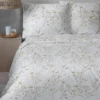 Komplet pościeli Home Satin z satyny bawełnianej 160x200 w zielono beżowe gałązki
