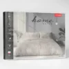Komplet pościeli Home Satin z satyny bawełnianej beżowej 160x200 w leśny wzór