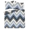 Komplet pościeli Home Satin z satyny bawełnianej 220x200 w geometryczne zygzaki