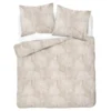 Komplet pościeli Home Satin z satyny bawełnianej beżowej 180x200 w leśny wzór