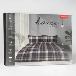 Komplet pościeli Home Satin z satyny bawełnianej 220x200 klasyczna krata