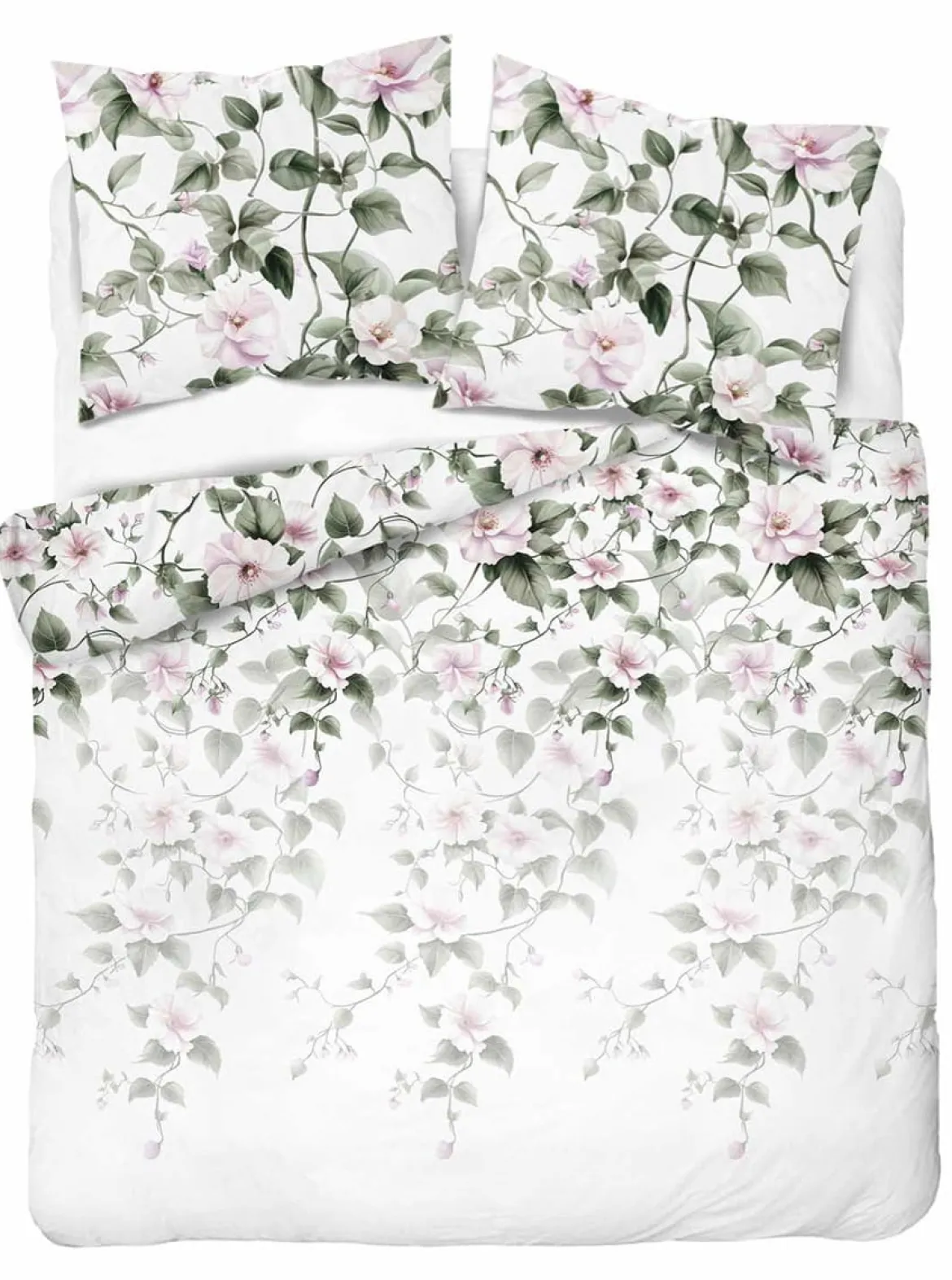 Komplet pościeli Home Satin z satyny bawełnianej 220x200 w motyw różowego hibiskusa