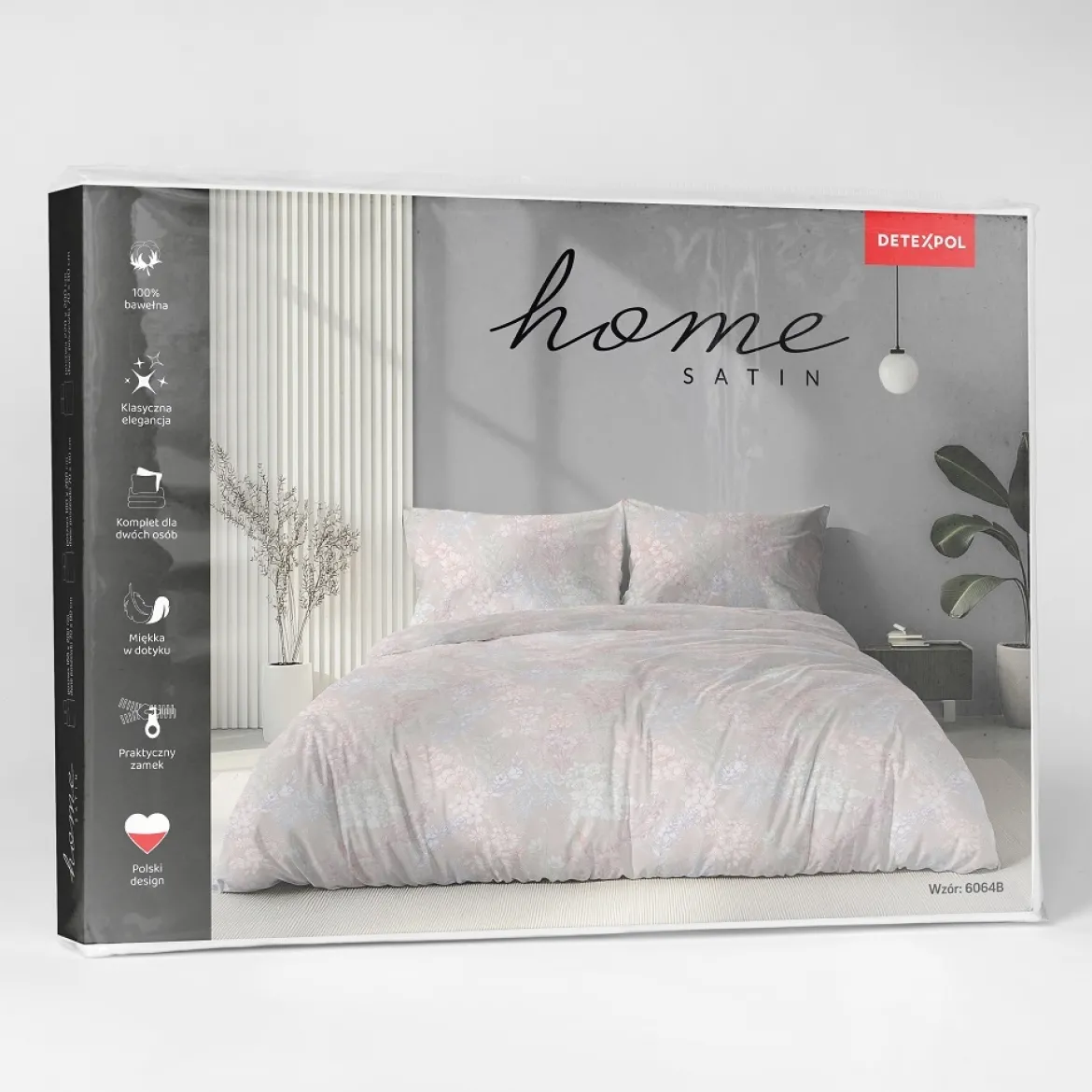 Komplet pościeli Home Satin z satyny bawełnianej 220x200 w pastelowe kwiaty