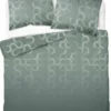 Komplet pościeli Home Satin z satyny bawełnianej 220x200 w zieleń szałwiową