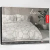 Komplet pościeli Home Satin z satyny bawełnianej beżowej 220x200 geometryczny wzór