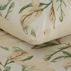 Komplet pościeli Sonia 100% bawełniana 220x200 w duże kremowe kwiaty