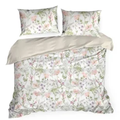 Komplet pościeli Sonia 100% bawełniana 220x200 w kolorowe kwiaty