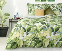 Komplet pościeli z bawełny satynowej 220x200 Monstera