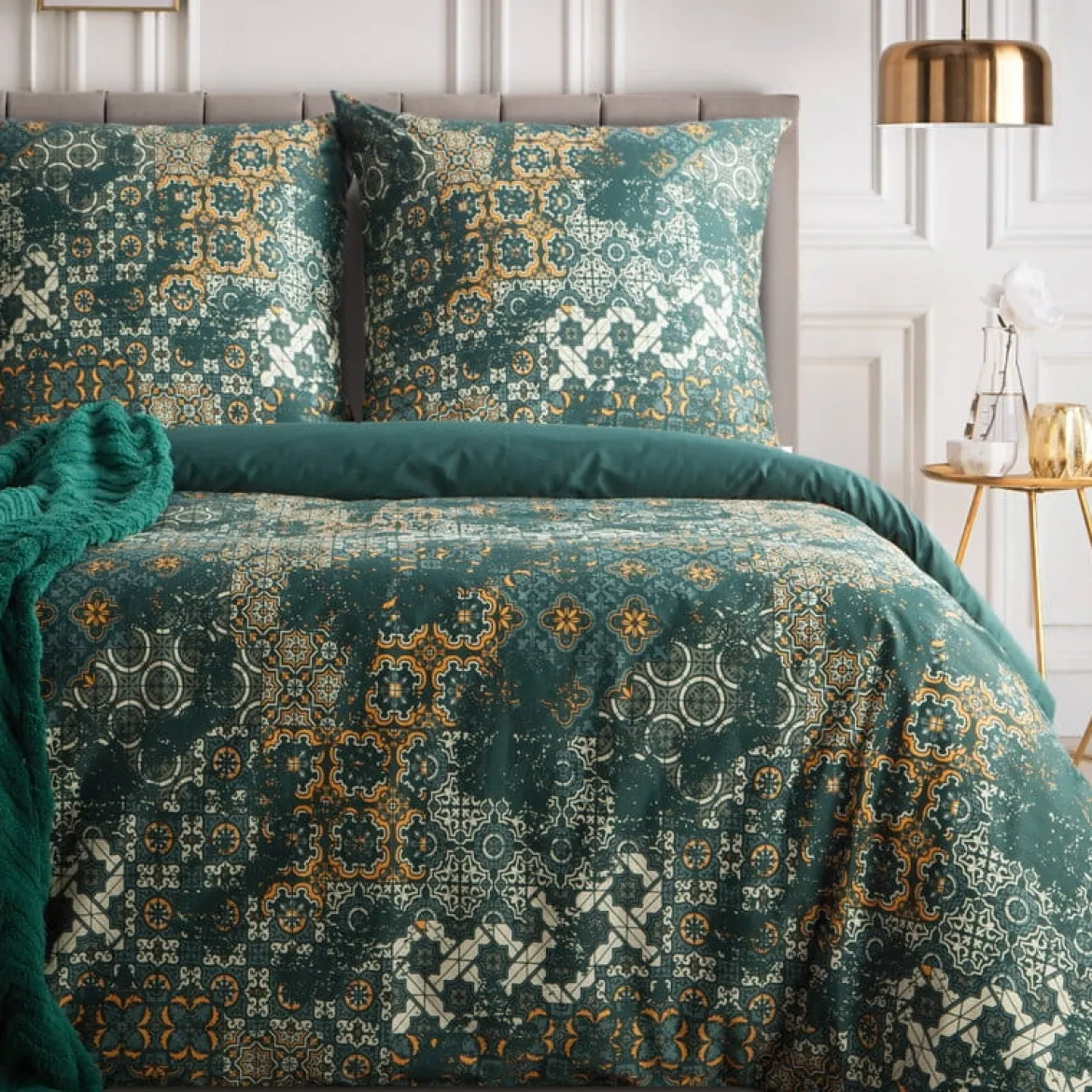 Komplet pościeli z bawełny satynowej Spring 220x200 w orientalny wzór