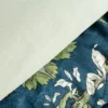Komplet pościeli z bawełny satynowej granatowej Spring 140x200 w kwiatowy wzór