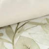 Komplet pościeli z bawełny satynowej w liście Spring 140x200 w beżu i złamanej bieli