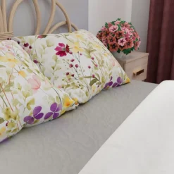 Komplet pościeli z bawełny satynowej motyw kwiatowy 160x200 Florina