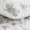 Komplet pościeli z bawełny satynowej 160x200 w kwiaty i liście Spring