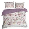 Komplet pościeli z bawełny satynowej Spring 160x200 w fioletowe kwiaty