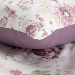 Komplet pościeli z bawełny satynowej Spring 160x200 w fioletowe kwiaty