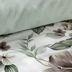 Komplet pościeli z bawełny satynowej Spring 160x200 w hibiskusy i róże