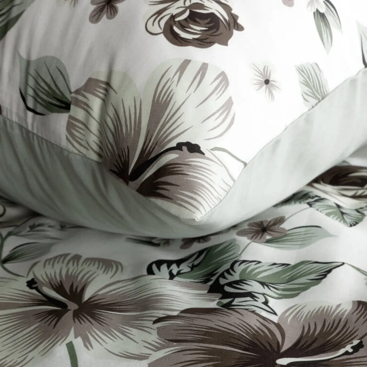 Komplet pościeli z bawełny satynowej Spring 160x200 w hibiskusy i róże