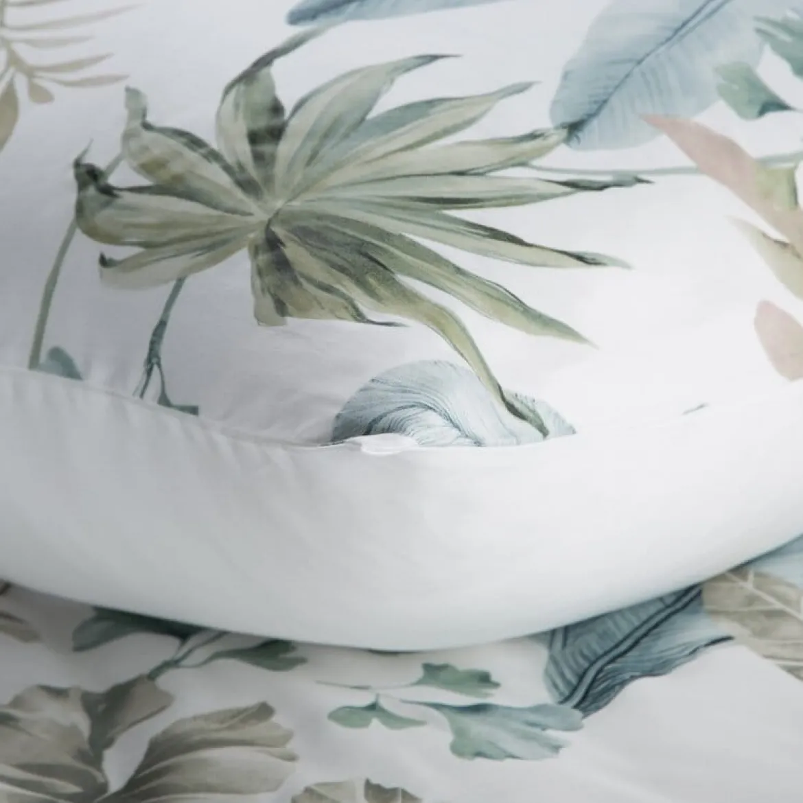 Komplet pościeli z bawełny satynowej Spring 160x200 w tropikalne liście