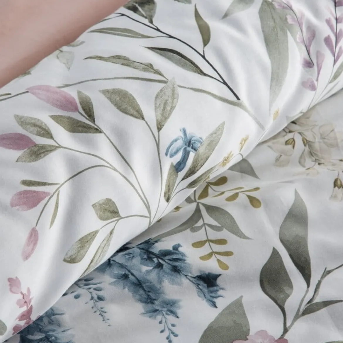 Komplet pościeli z bawełny satynowej Spring 160x200 wzór kwiatowy