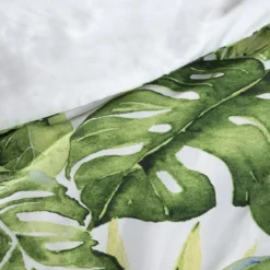 Komplet pościeli z bawełny satynowej 180x200 Monstera
