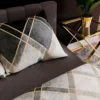 Komplet pościeli z bawełny satynowej geometryczny wzór 220x200 Cindera