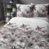 Komplet pościeli z satyny bawełnianej 220x200 w różowe hibiskusy Home Satin